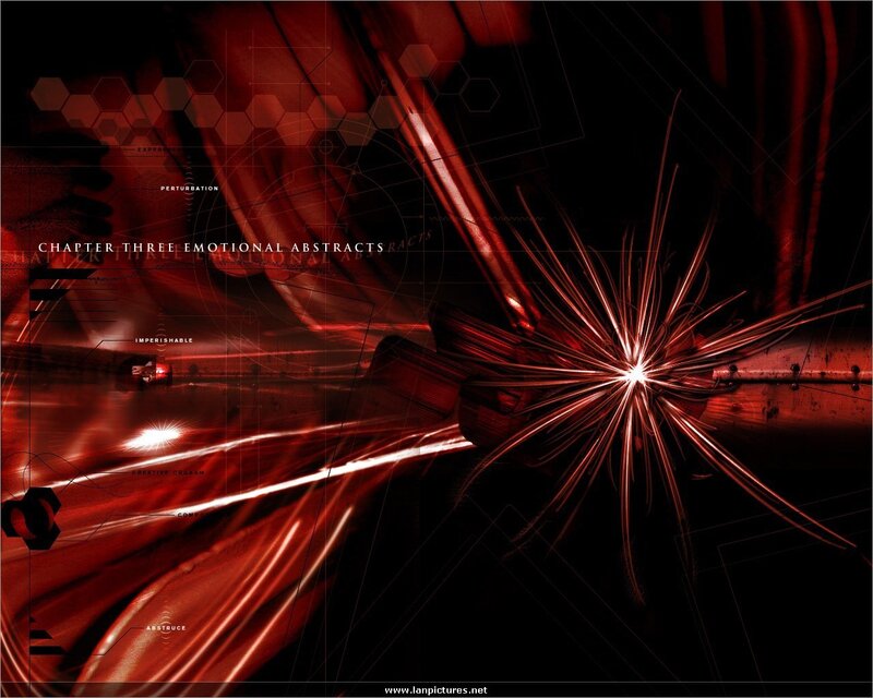 Red abstract digital artwork