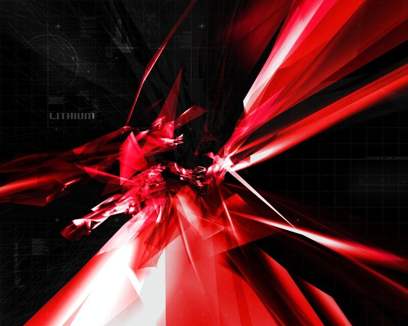 Red abstract digital explosion