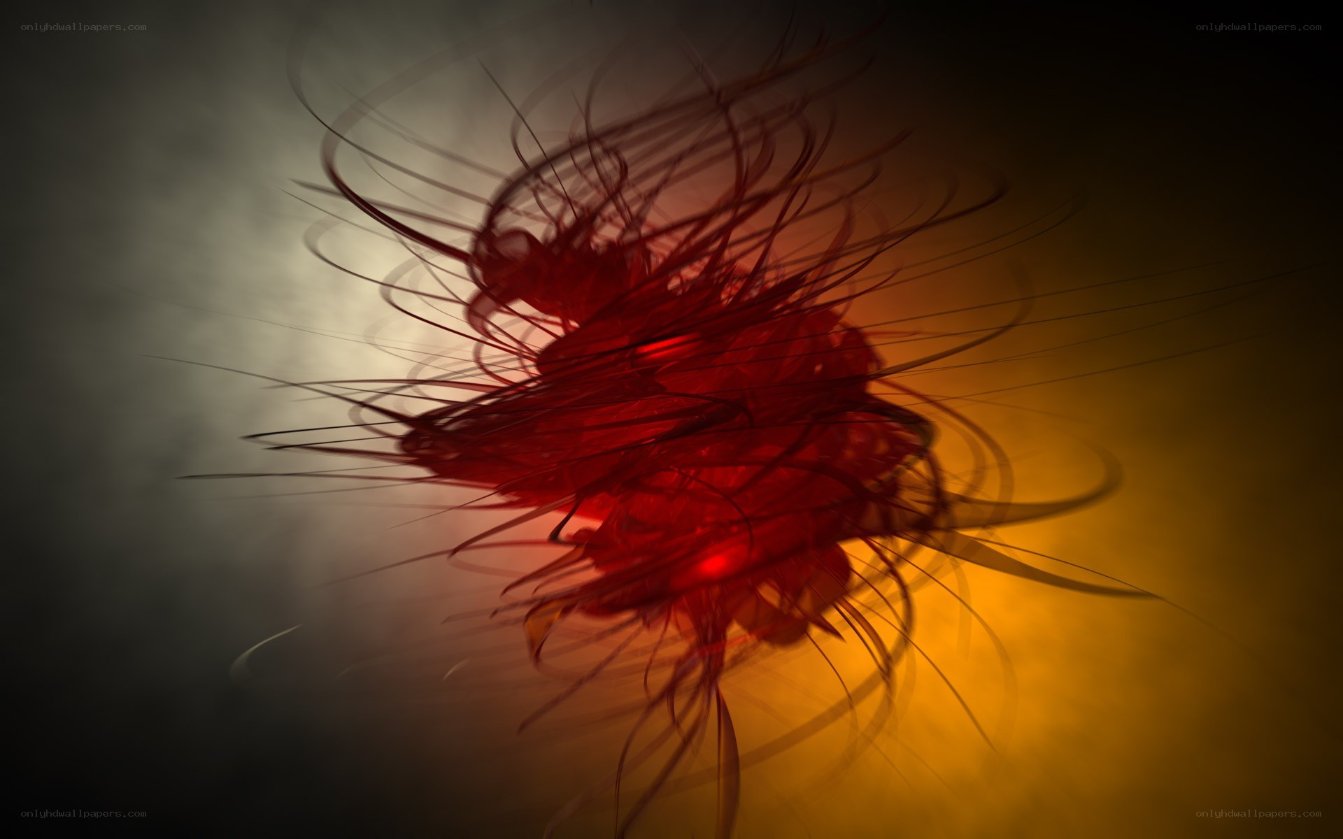 Red abstract energy burst