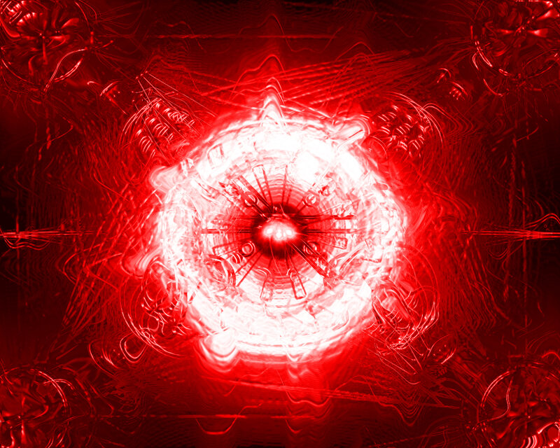 Red abstract energy burst