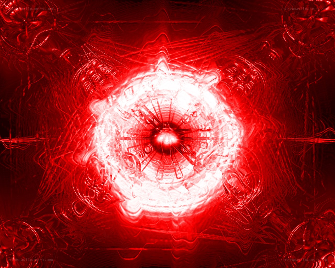 Red abstract energy burst