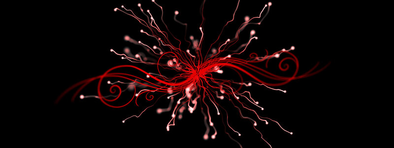 Red abstract energy burst