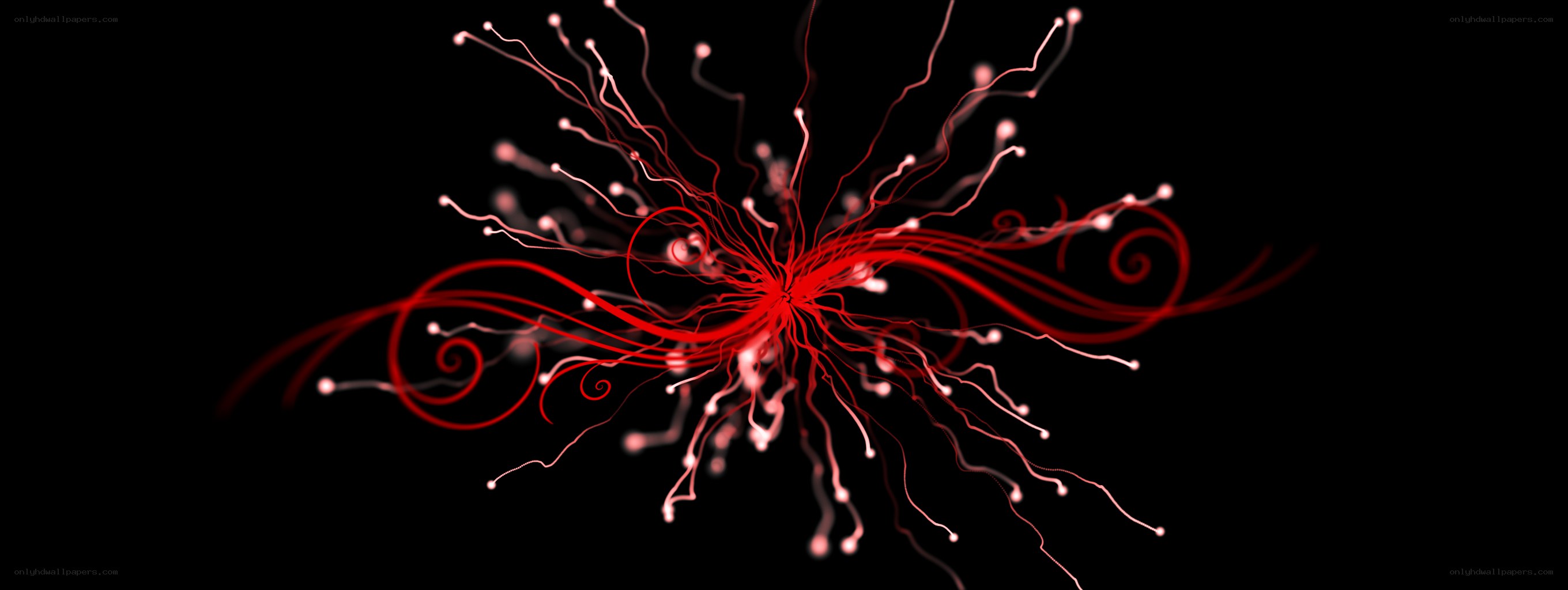 Red abstract energy burst