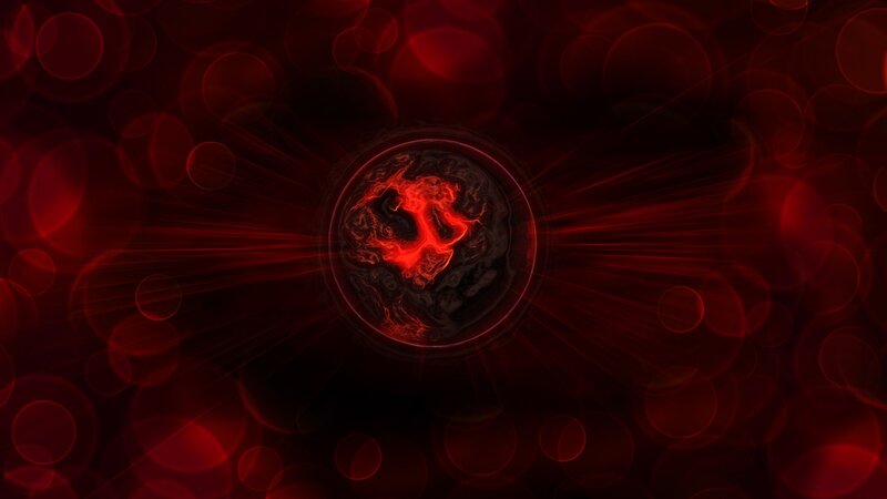 red abstract energy sphere
