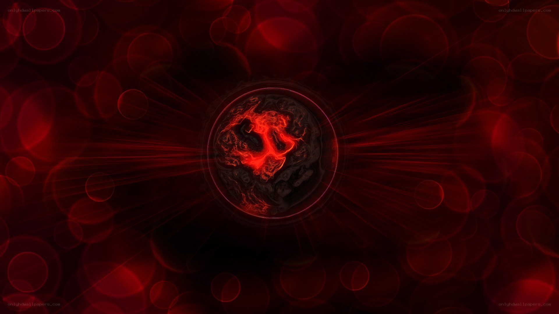 red abstract energy sphere