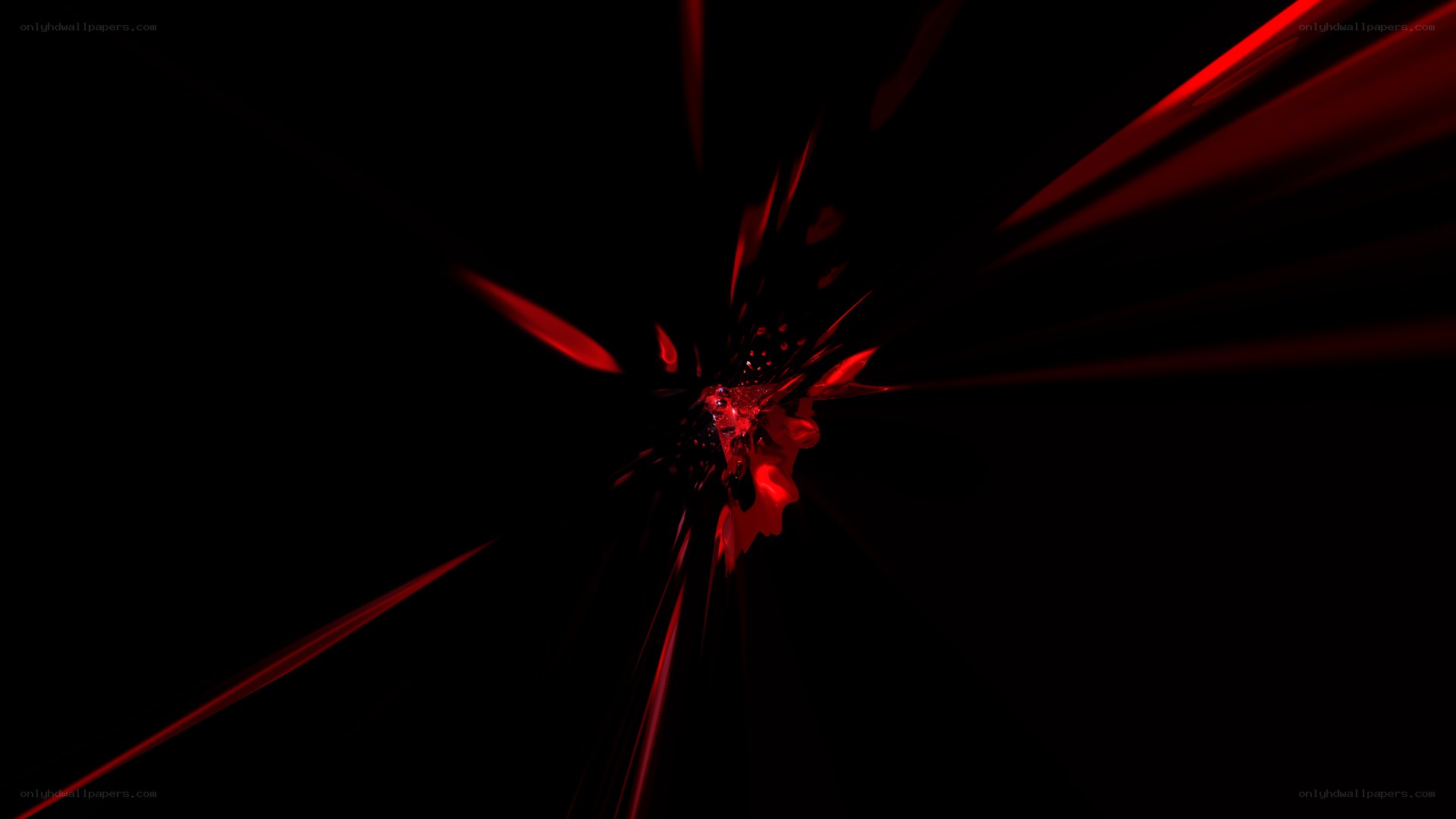 Red abstract explosion