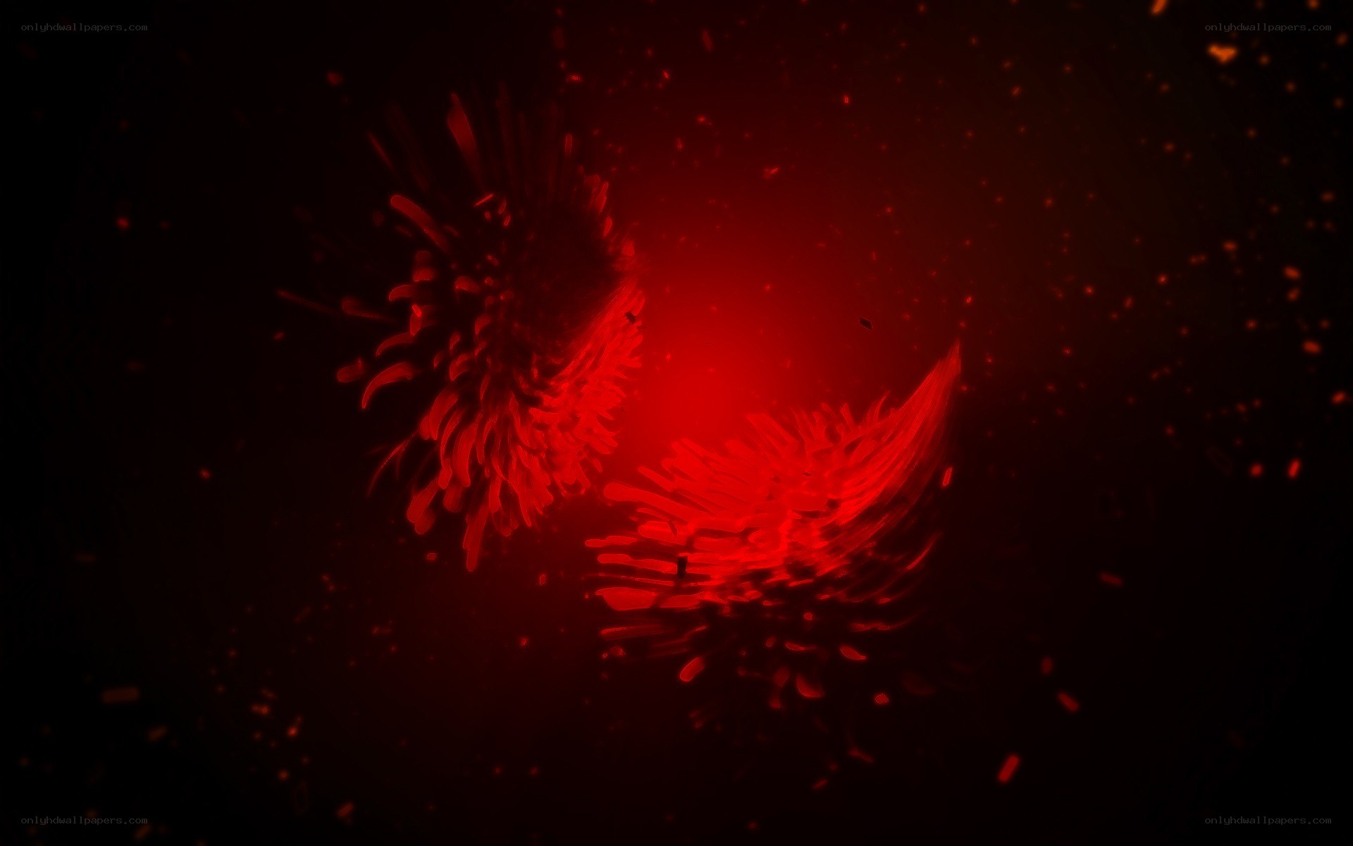 Red abstract explosion