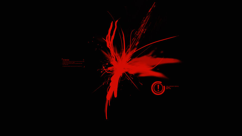 Red Abstract Explosion — Black