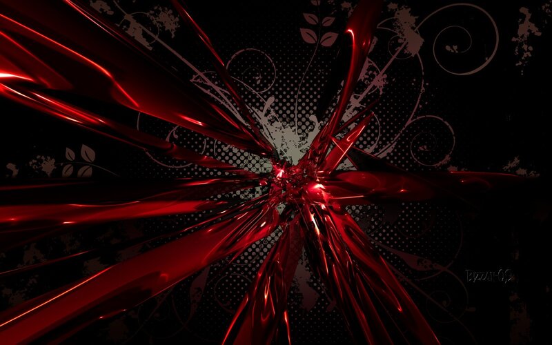 Red abstract explosion design