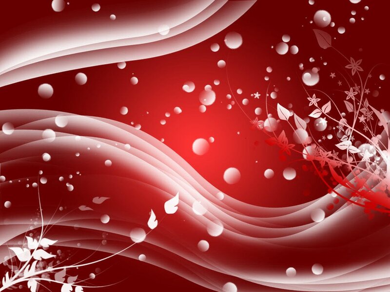 Red abstract floral background
