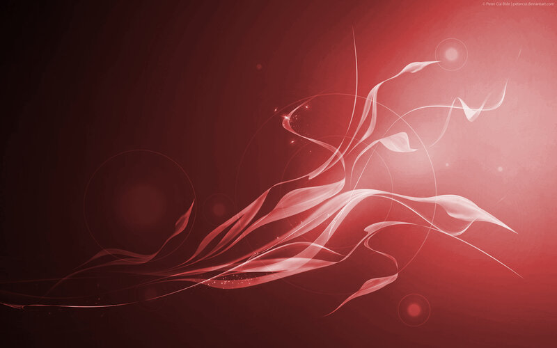 Red abstract flowing design