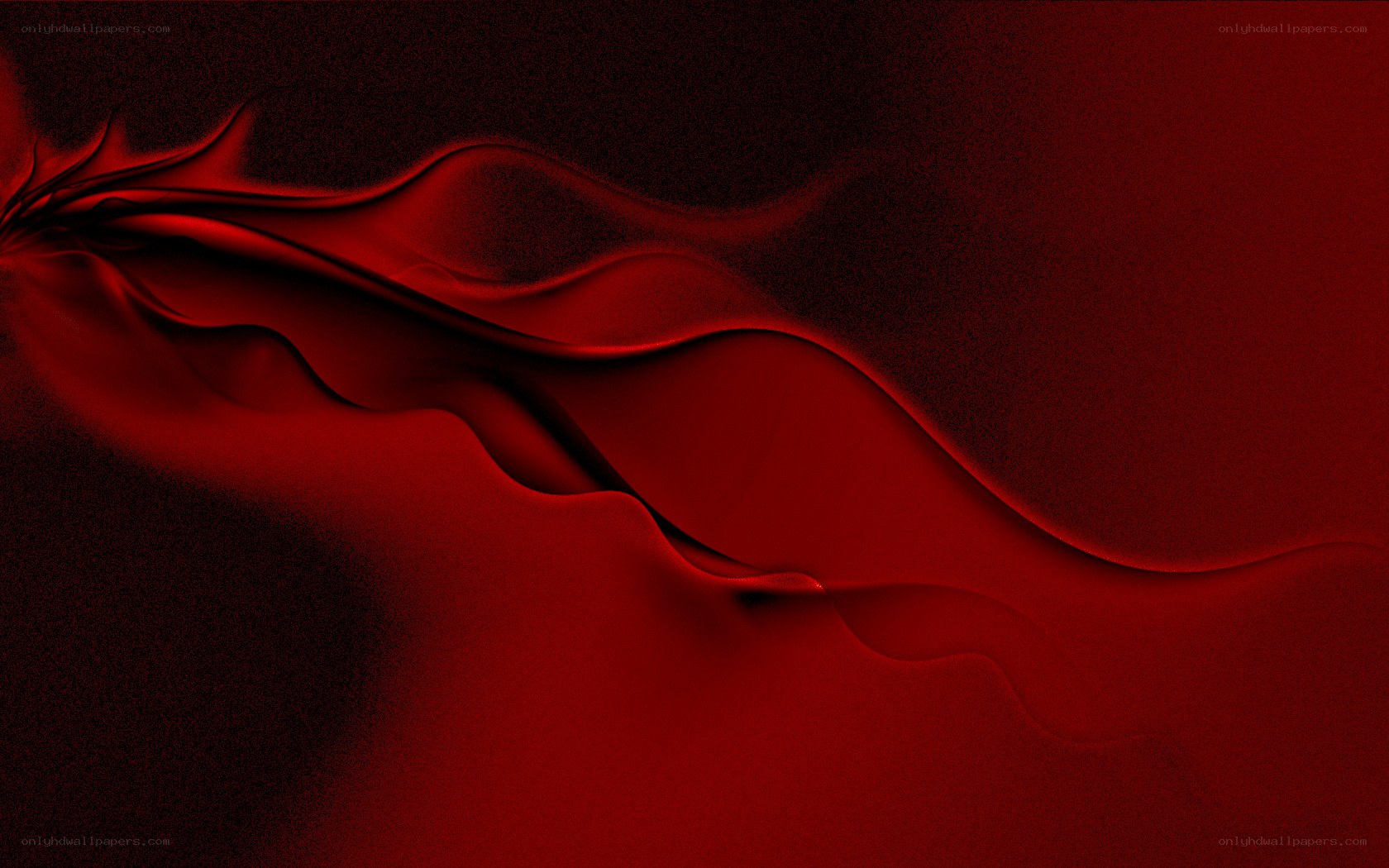 Red abstract flowing fabric