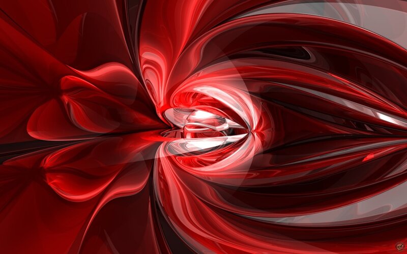 Red abstract fluid swirl