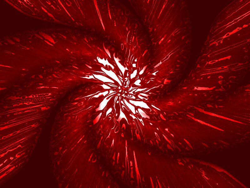 Red abstract fractal explosion