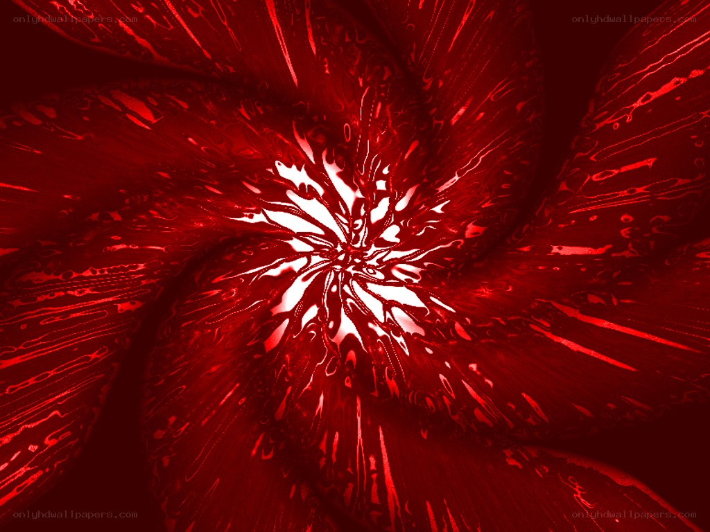 Red abstract fractal explosion