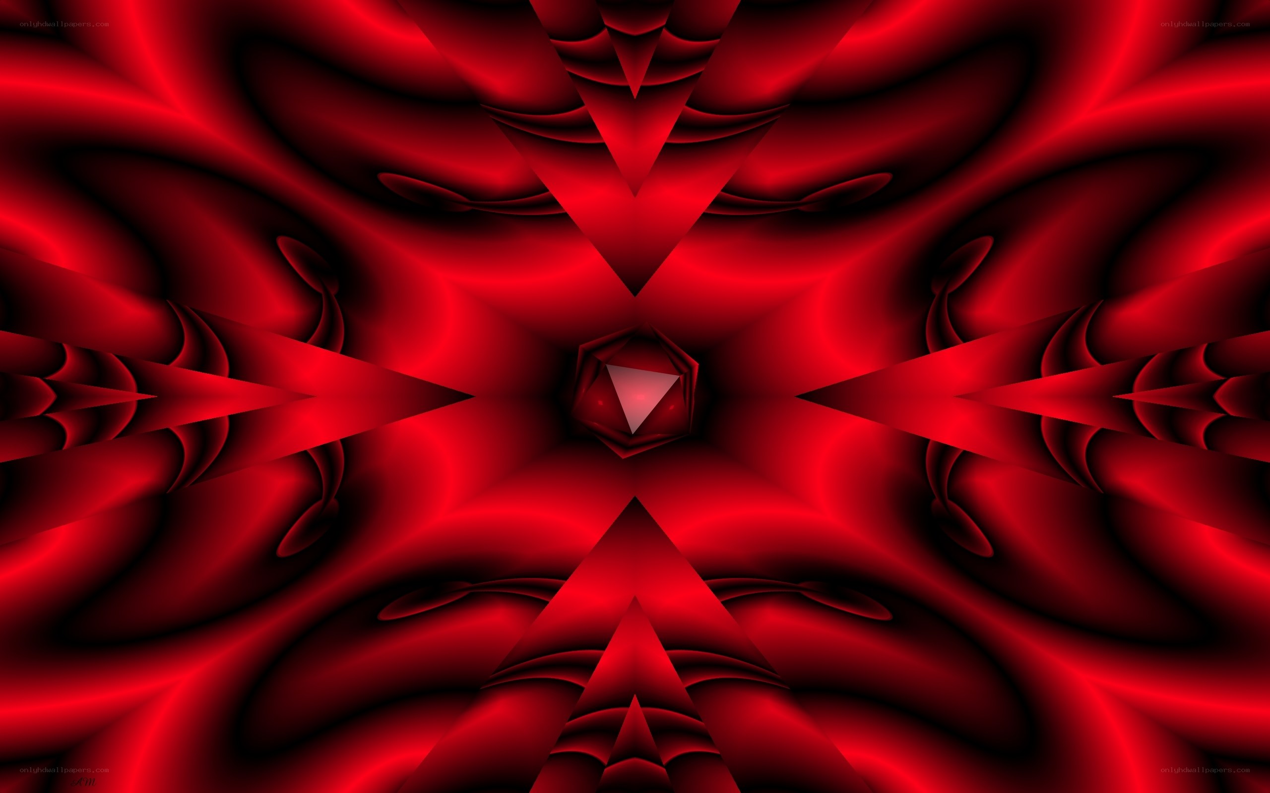 Red abstract fractal pattern