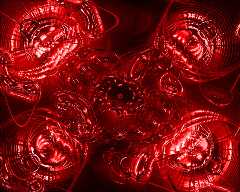 Red Abstract Fractal Patterns
