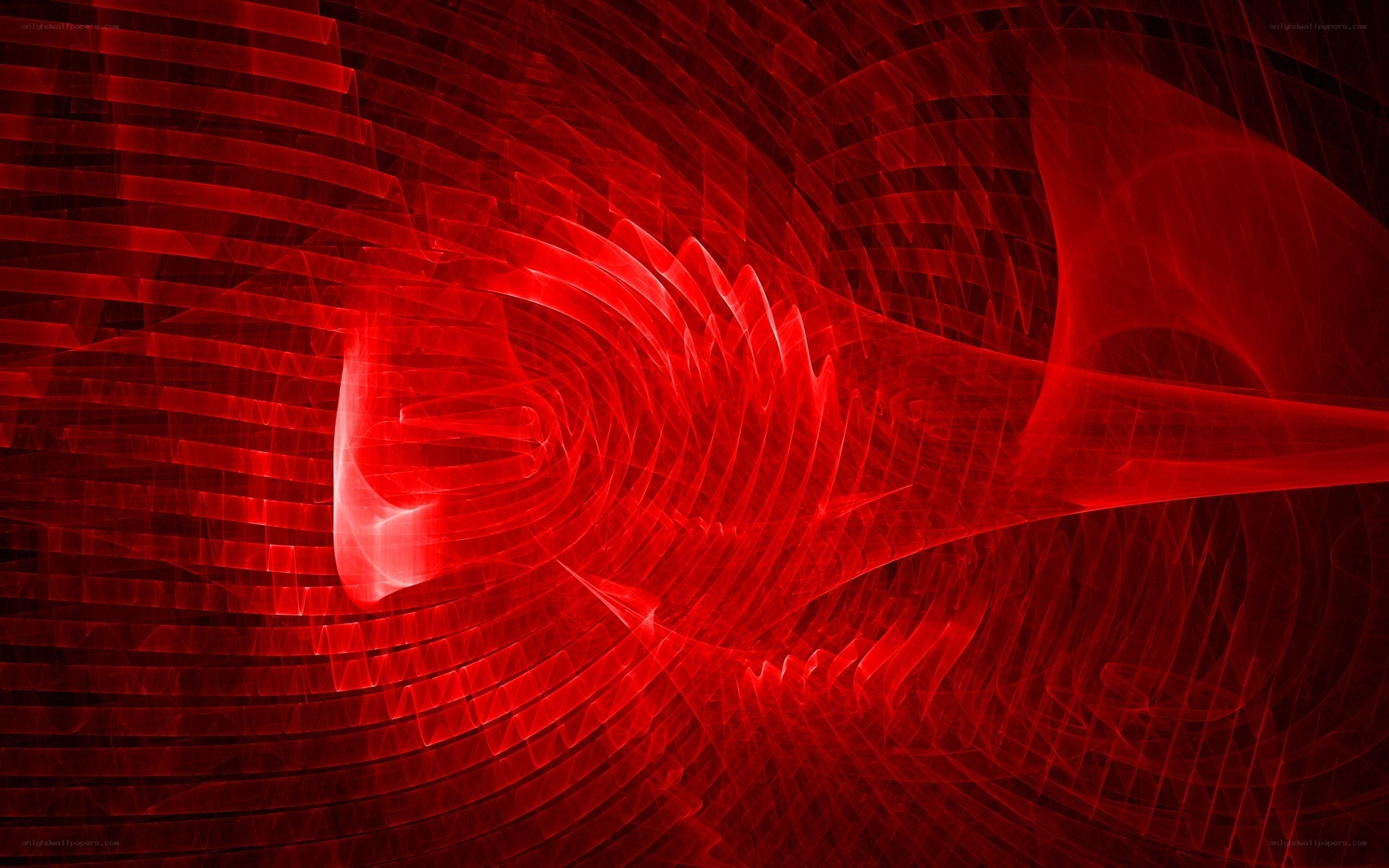 Red abstract fractal swirl