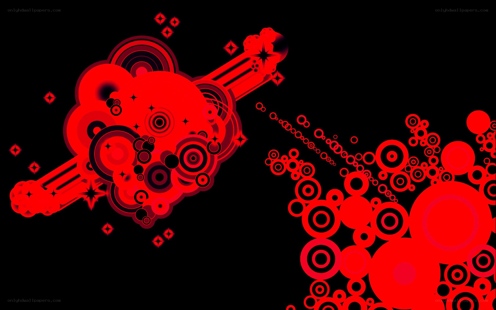 Red abstract geometric design