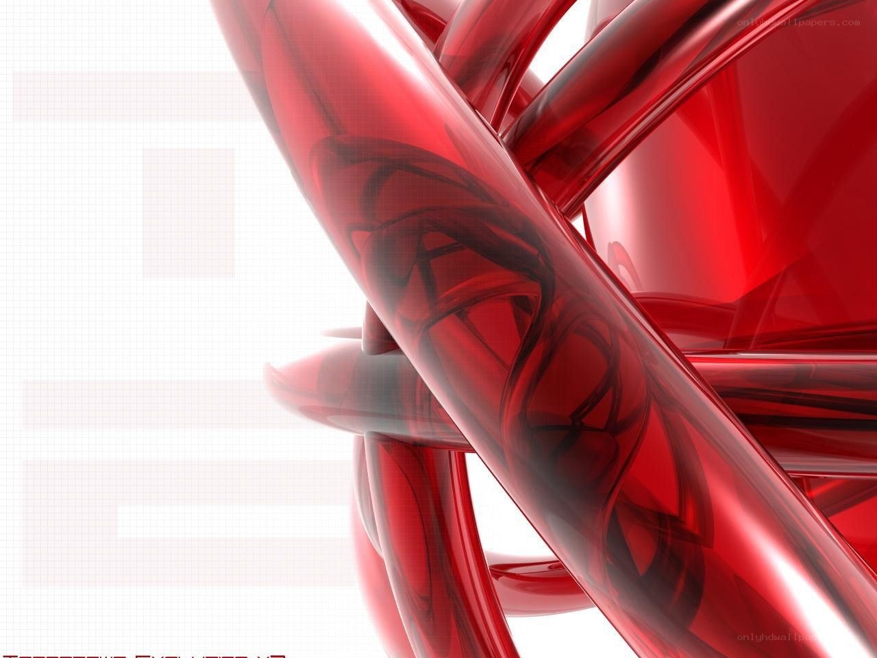Red abstract glass sculpture