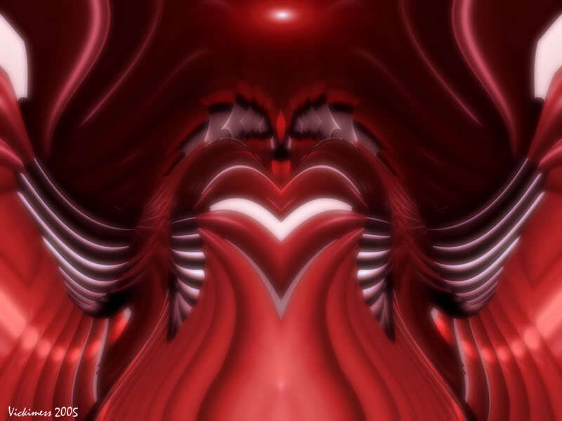 Red abstract heart design
