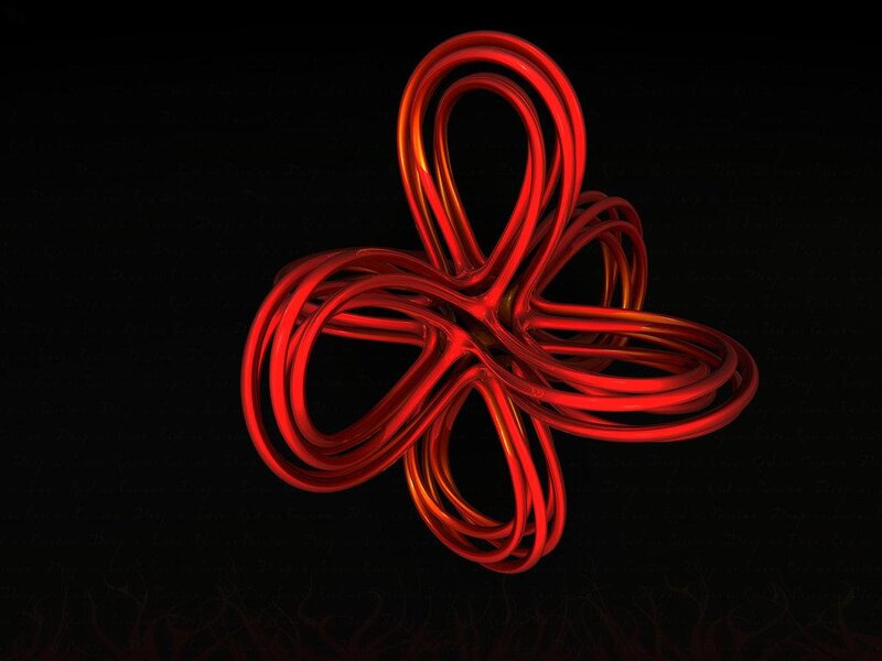 Red Abstract Knot