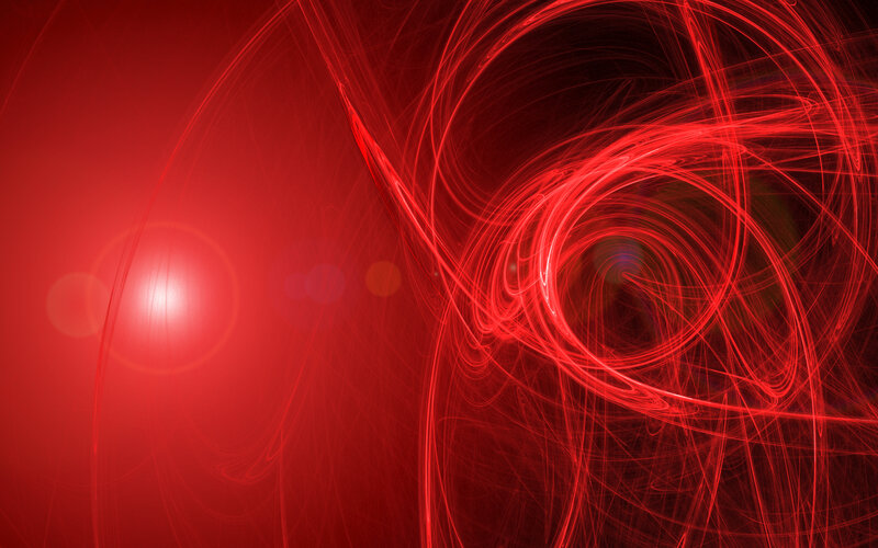 Red abstract light swirl