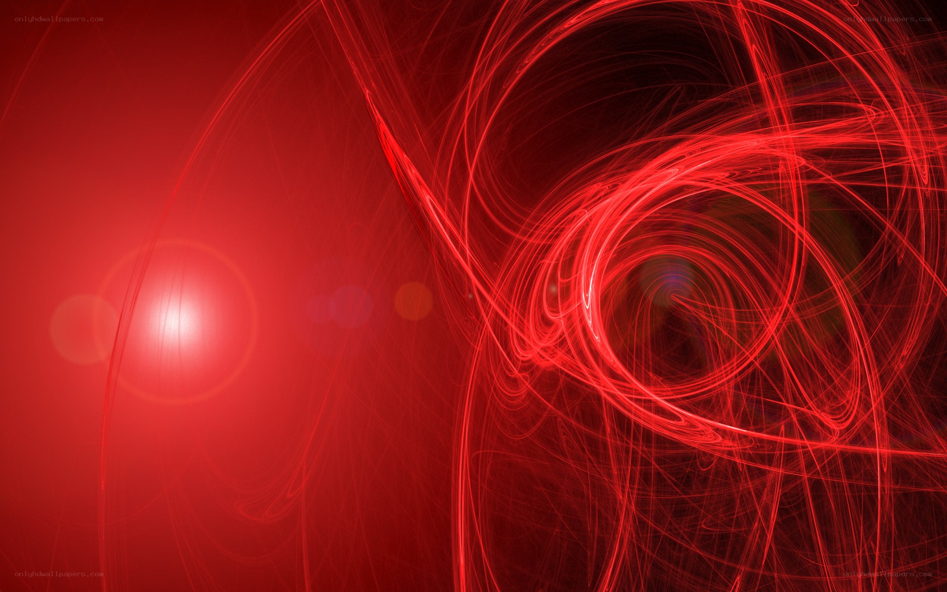 Red abstract light swirl