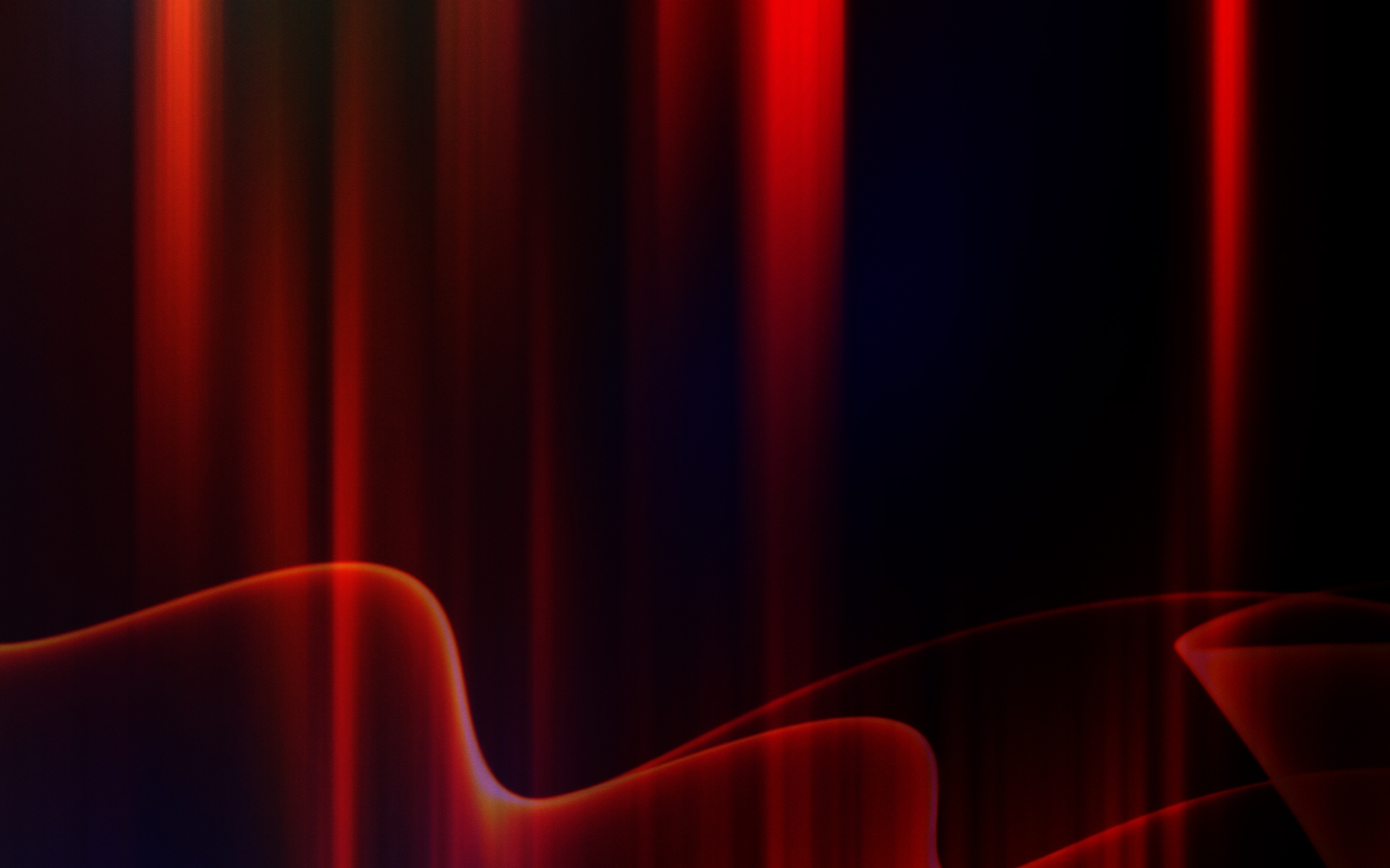 Red abstract light waves