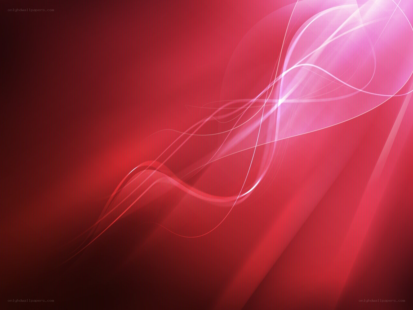 Red abstract light waves