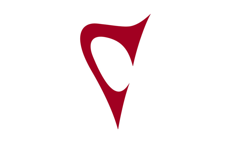 red abstract logo design