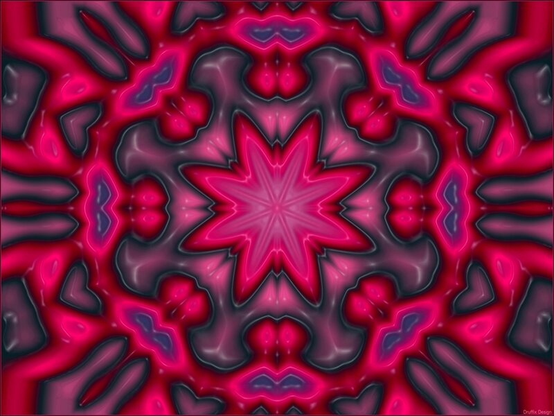 Red abstract mandala pattern