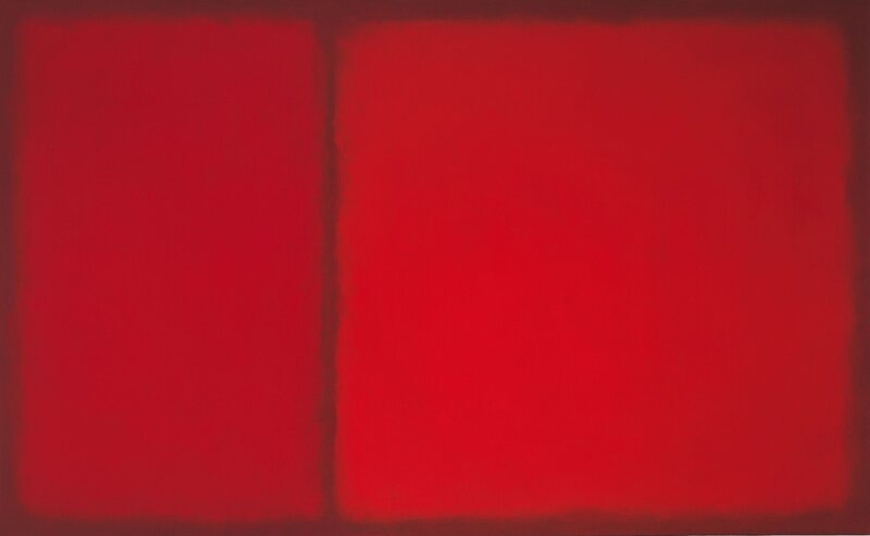Red abstract painting
