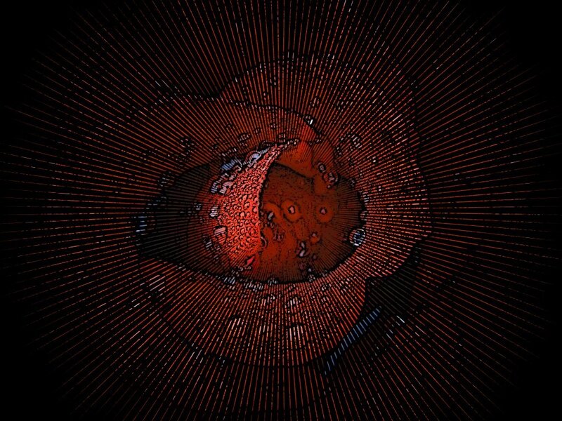 Red abstract radial pattern