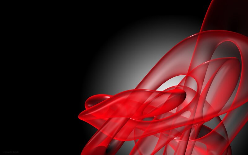 Red Abstract Ribbons — Dramatic