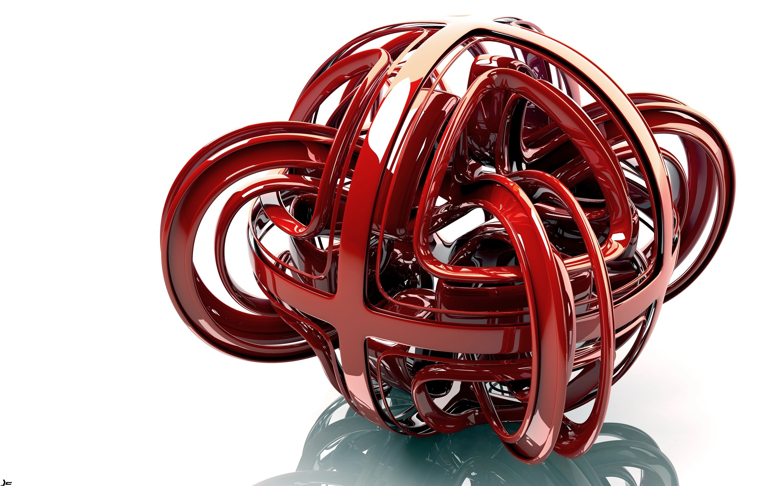 Red abstract sculpture