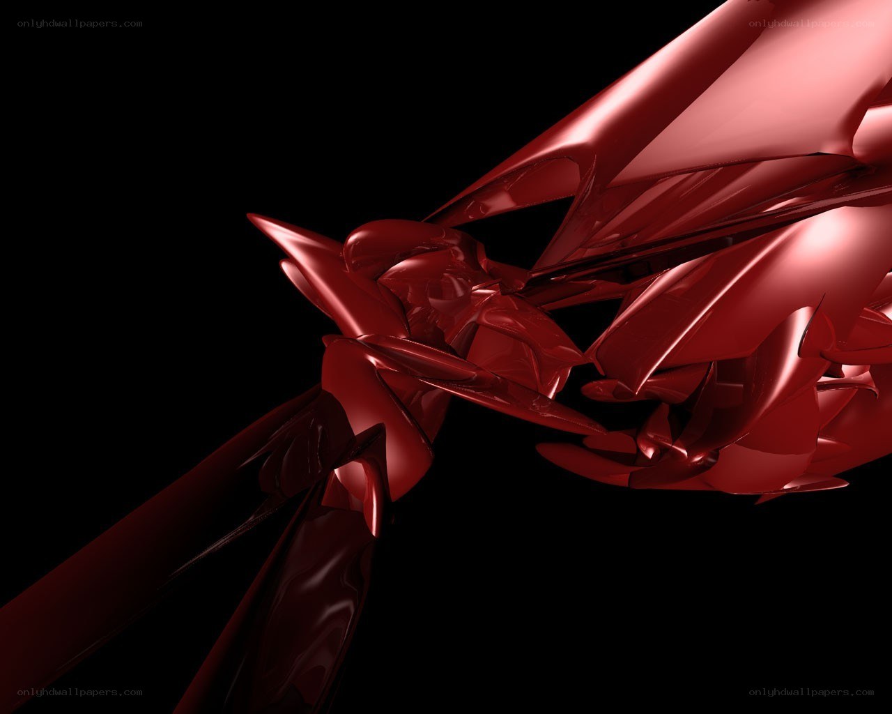 Red abstract sculpture