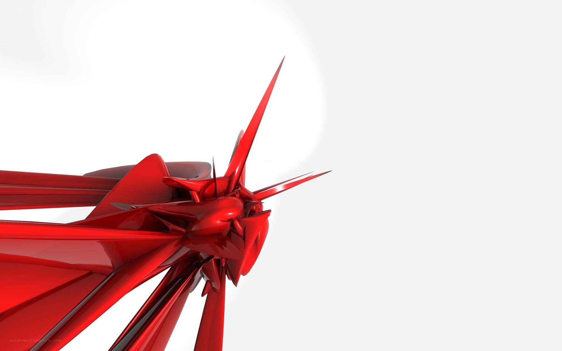 Red abstract sculpture
