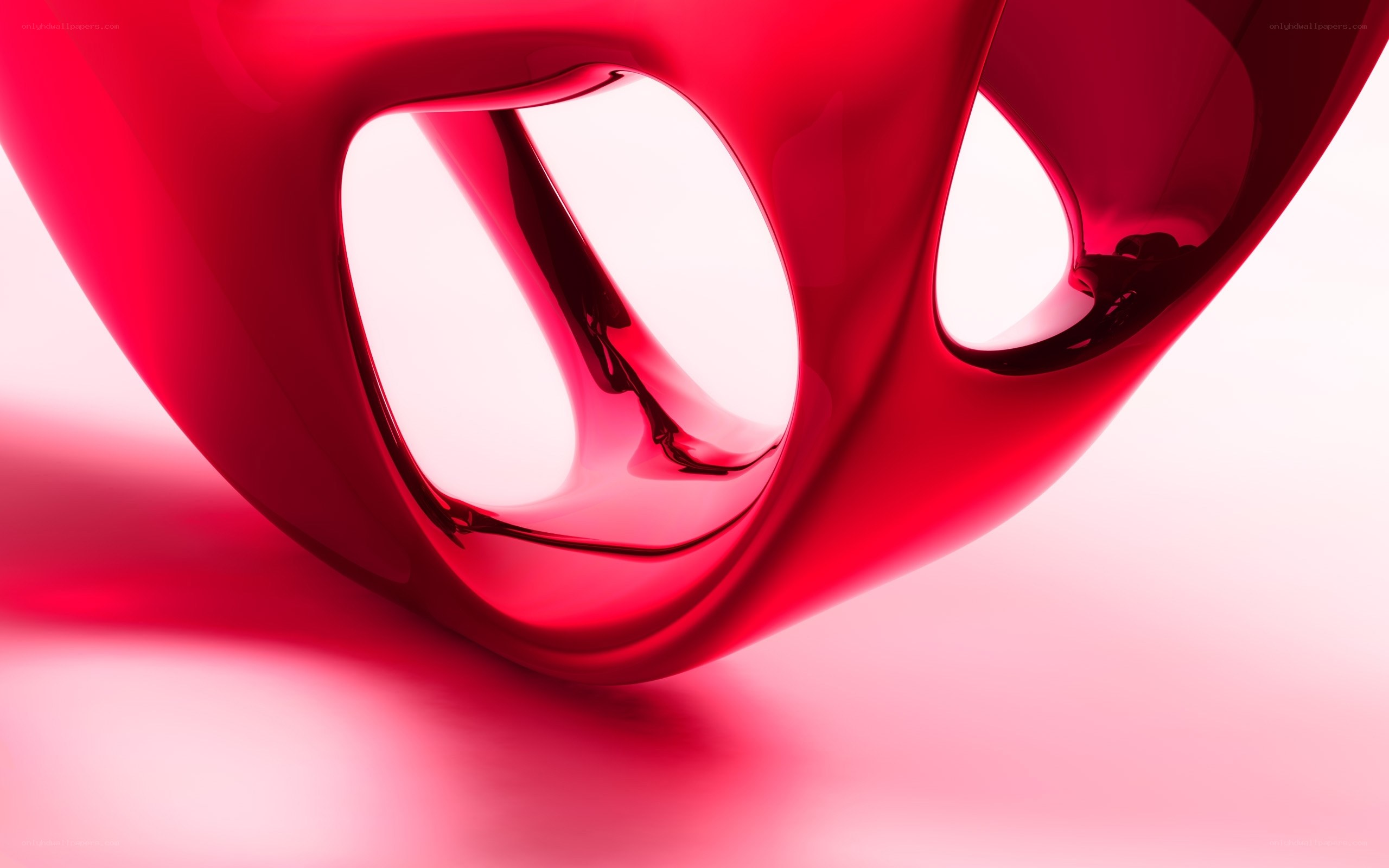 Red abstract sculpture close-up
