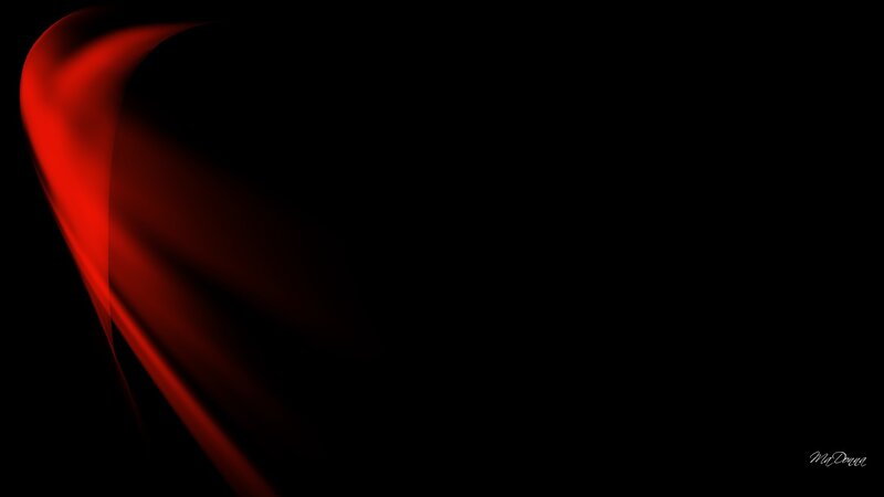 Red Abstract Shape — Dramatic, Black Background
