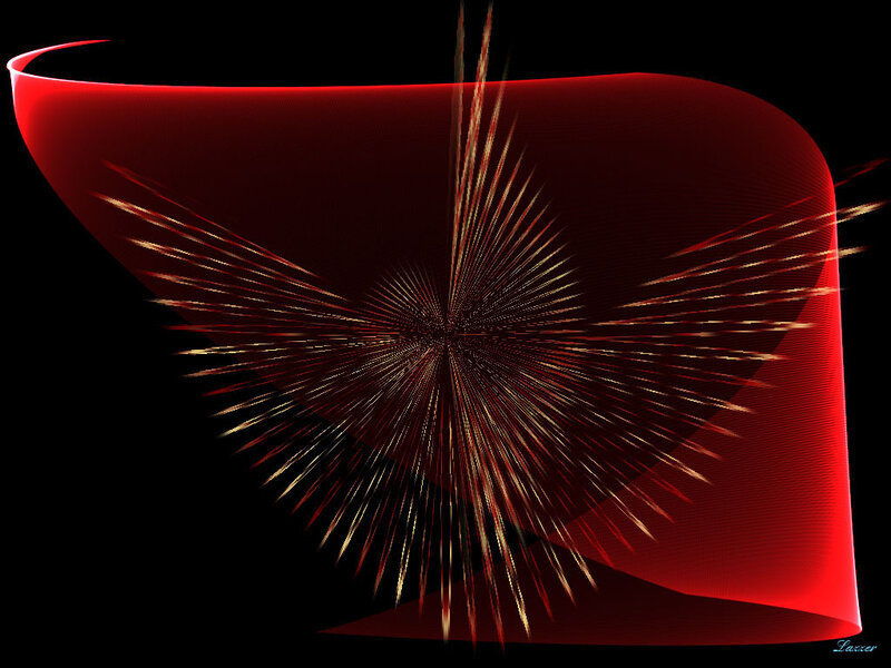 Red Abstract Shape — Dramatic, Spikes