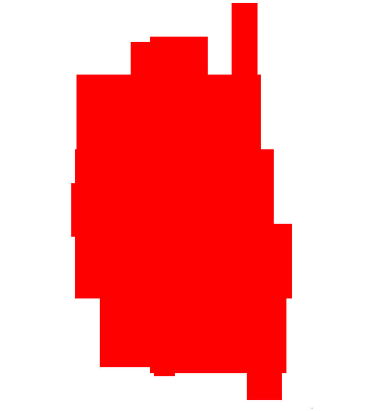 red abstract shape