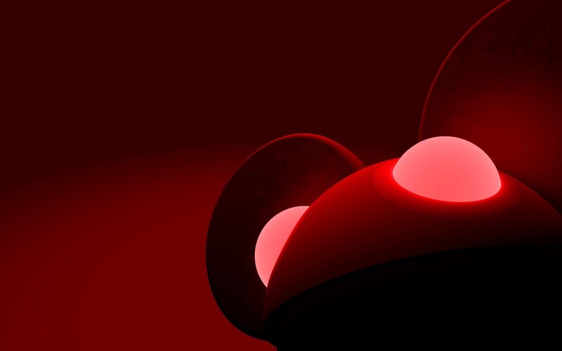 Red Abstract Shapes — Dark, 3d Render