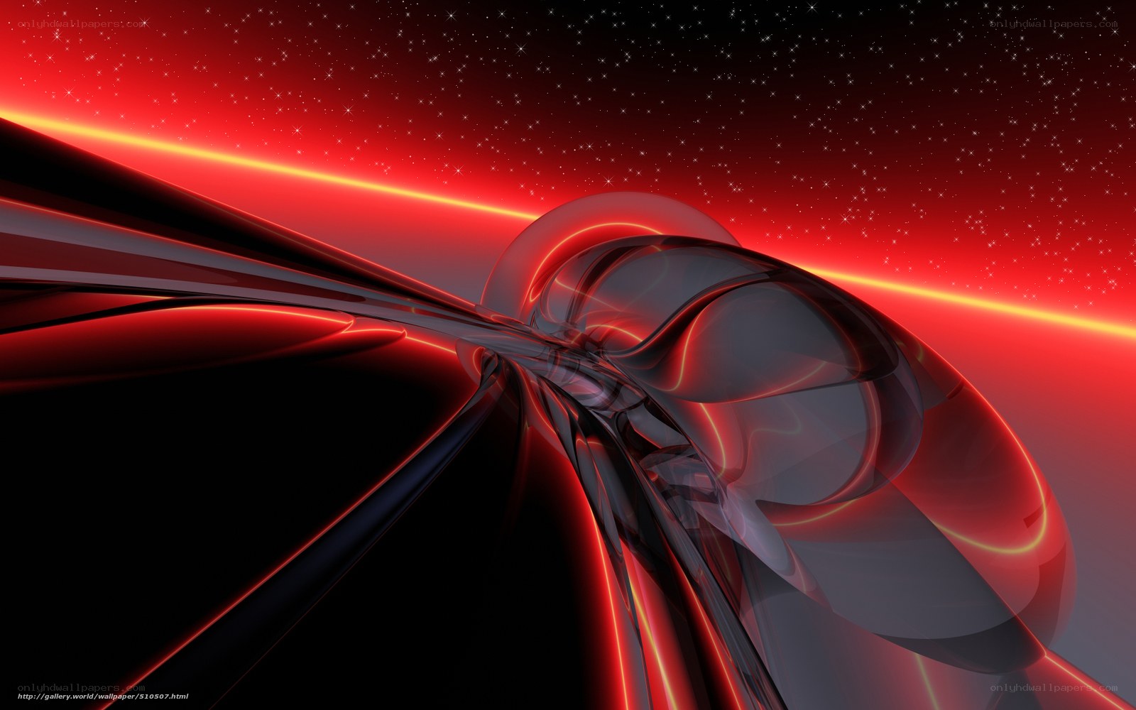 Red abstract space design