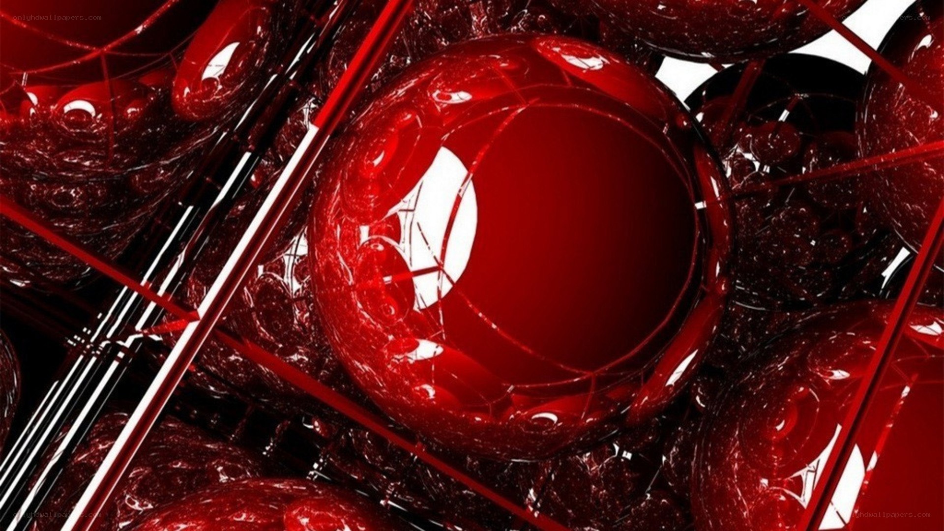 Red abstract sphere design