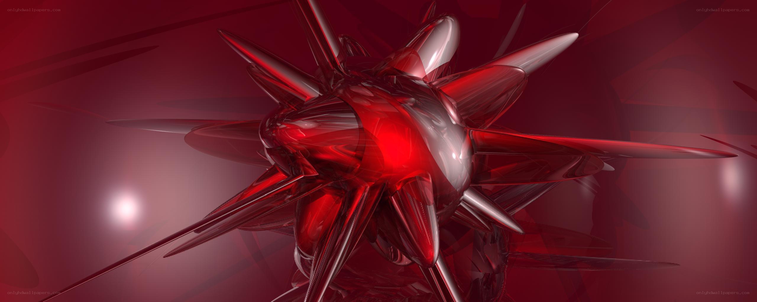 Red abstract spiky object