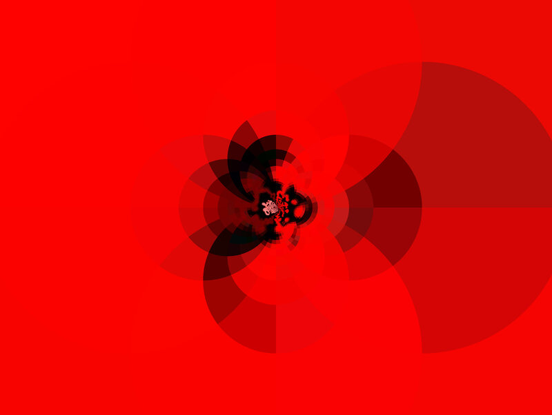 Red Abstract Spiral — Intense