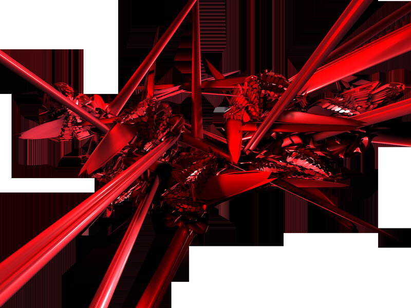 Red Abstract Structure — Intense