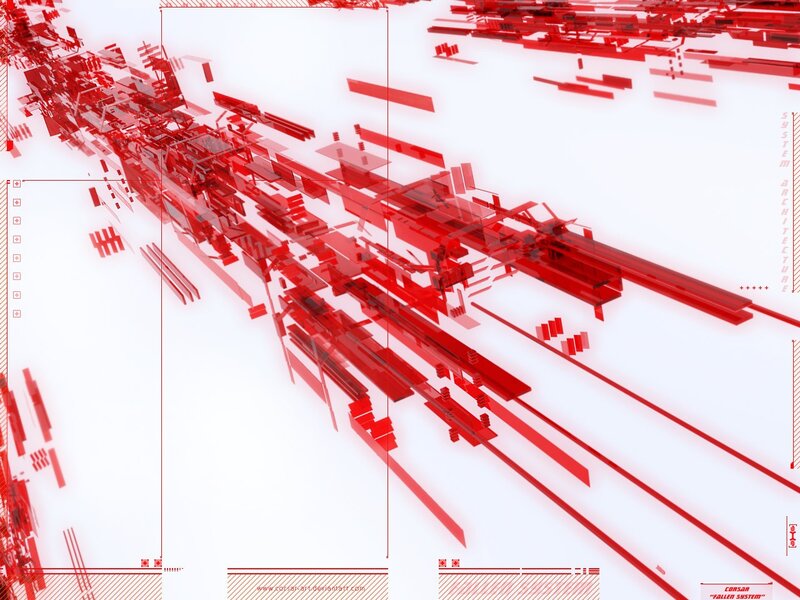 Red Abstract Structure