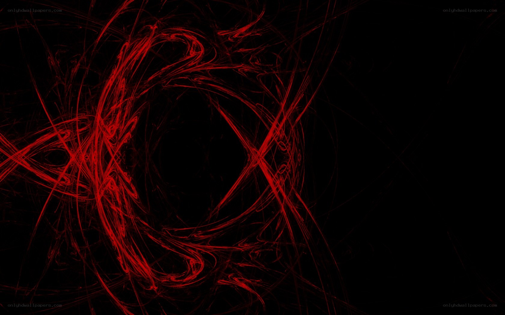 Red abstract swirl design